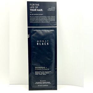 $3 🌸 Monat Black ~ Shampoo & Conditioner Combo ~ Single Use ~ NEW